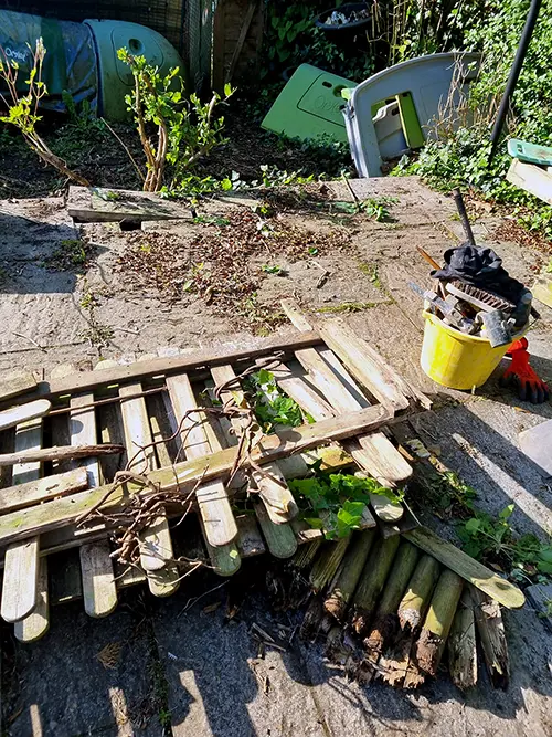 Garden clearance for a new patio